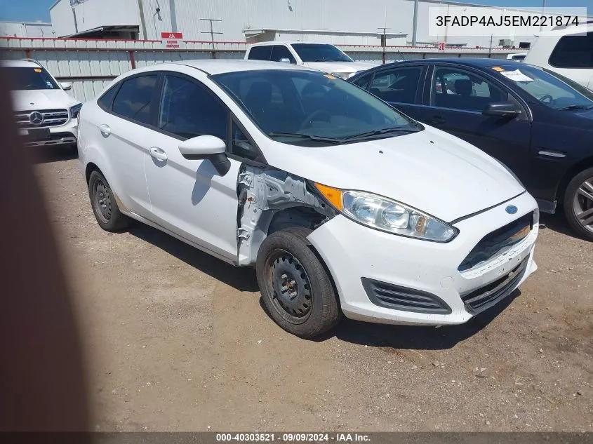 2014 Ford Fiesta S VIN: 3FADP4AJ5EM221874 Lot: 40303521