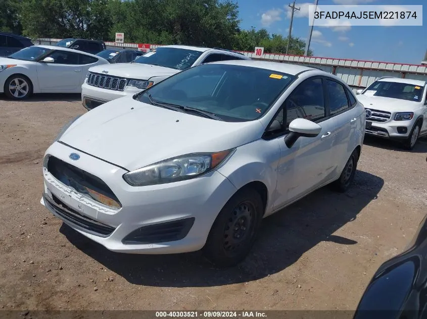 2014 Ford Fiesta S VIN: 3FADP4AJ5EM221874 Lot: 40303521