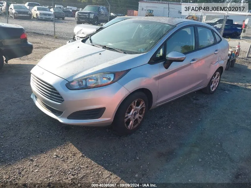 2014 Ford Fiesta Se VIN: 3FADP4BJ0EM202017 Lot: 40305967