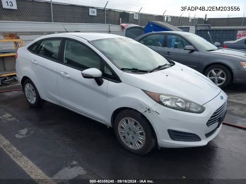 2014 Ford Fiesta Se VIN: 3FADP4BJ2EM203556 Lot: 40359240