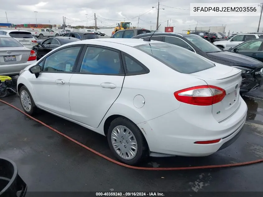 2014 Ford Fiesta Se VIN: 3FADP4BJ2EM203556 Lot: 40359240