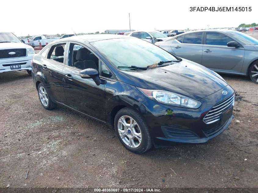 2014 Ford Fiesta Se VIN: 3FADP4BJ6EM145015 Lot: 40360697