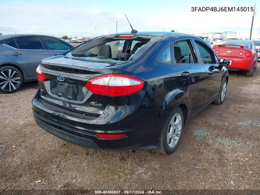 2014 Ford Fiesta Se VIN: 3FADP4BJ6EM145015 Lot: 40360697