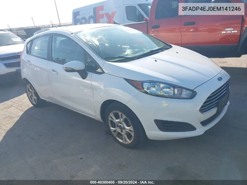 2014 Ford Fiesta Se VIN: 3FADP4EJ0EM141246 Lot: 40380405