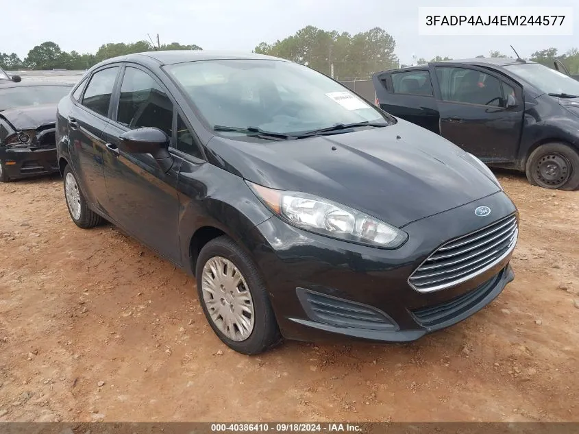 2014 Ford Fiesta S VIN: 3FADP4AJ4EM244577 Lot: 40386410