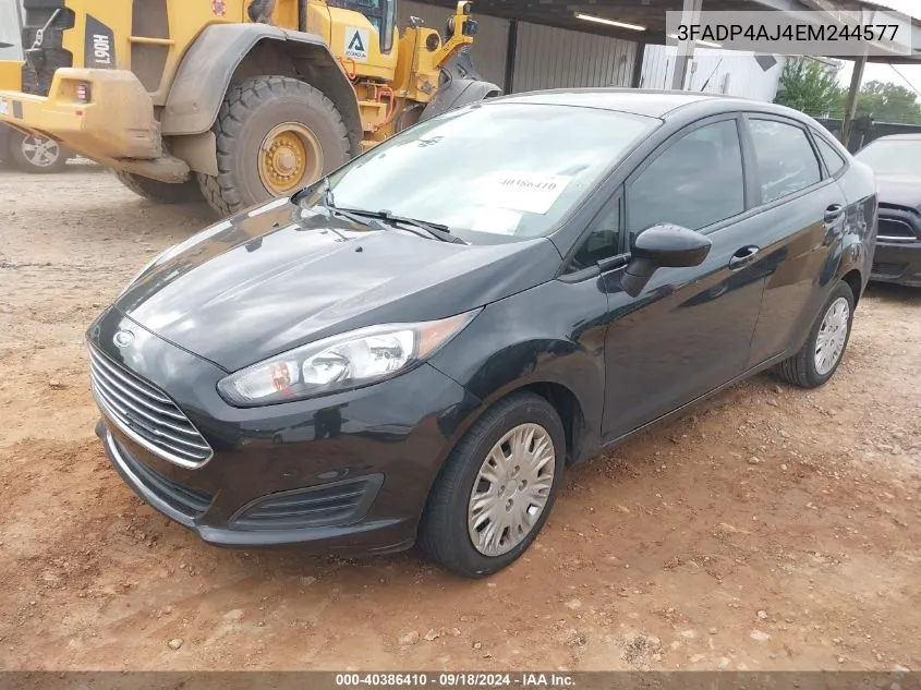 2014 Ford Fiesta S VIN: 3FADP4AJ4EM244577 Lot: 40386410