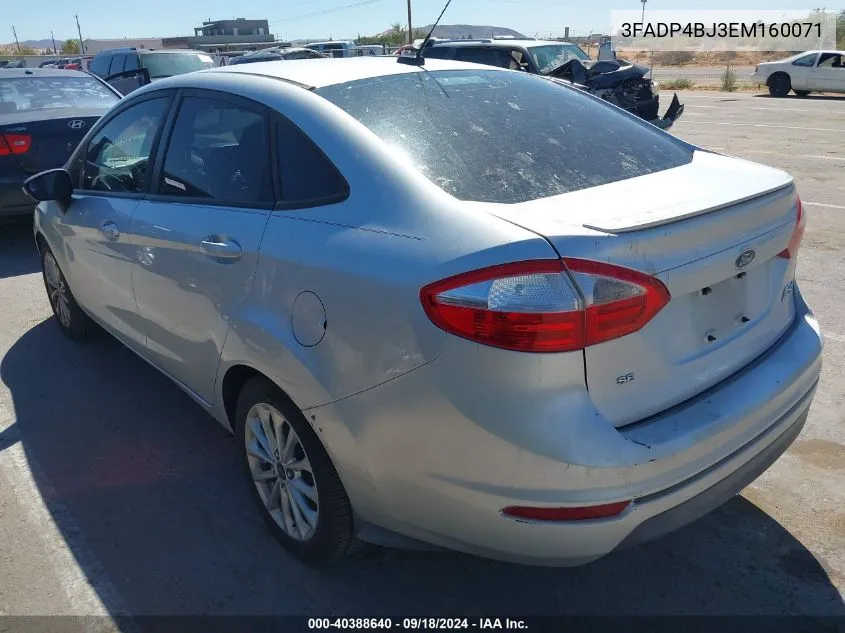 3FADP4BJ3EM160071 2014 Ford Fiesta Se