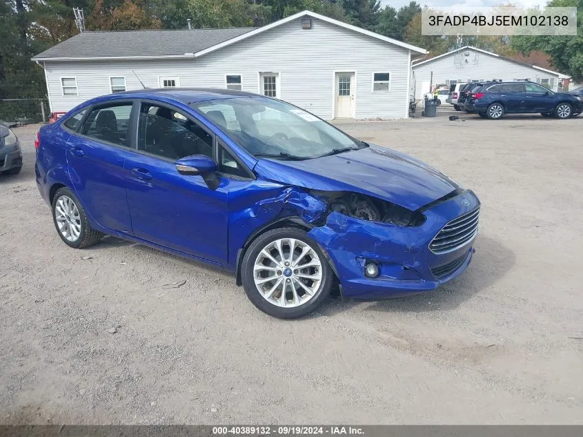 2014 Ford Fiesta Se VIN: 3FADP4BJ5EM102138 Lot: 40389132