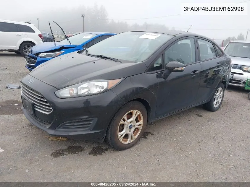 2014 Ford Fiesta Se VIN: 3FADP4BJ3EM162998 Lot: 40428205