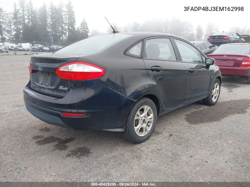 3FADP4BJ3EM162998 2014 Ford Fiesta Se