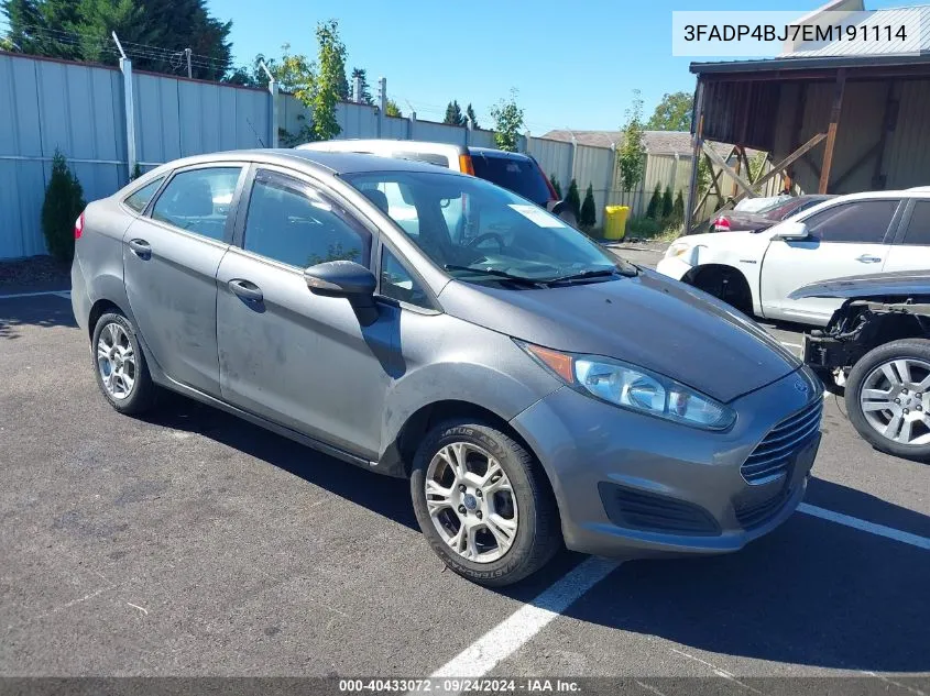 3FADP4BJ7EM191114 2014 Ford Fiesta Se