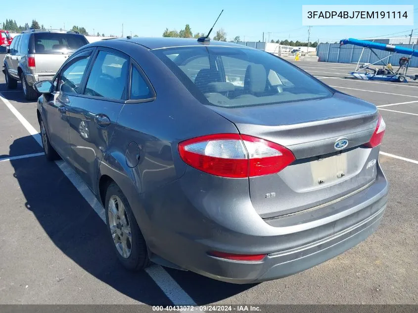 3FADP4BJ7EM191114 2014 Ford Fiesta Se