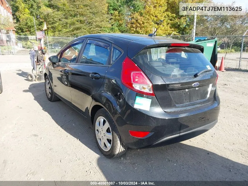 3FADP4TJ7EM113625 2014 Ford Fiesta S