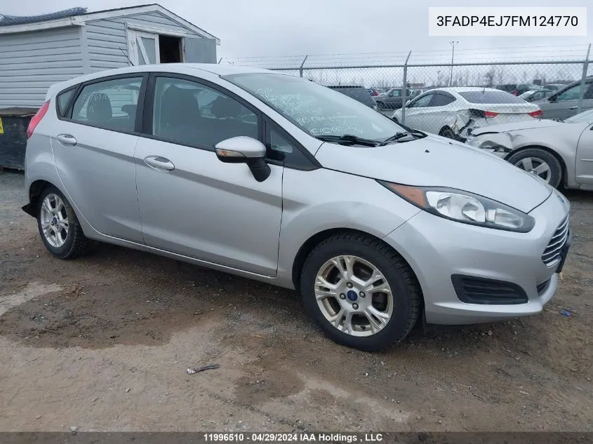 2015 Ford Fiesta Se VIN: 3FADP4EJ7FM124770 Lot: 11996510