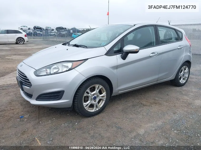 2015 Ford Fiesta Se VIN: 3FADP4EJ7FM124770 Lot: 11996510