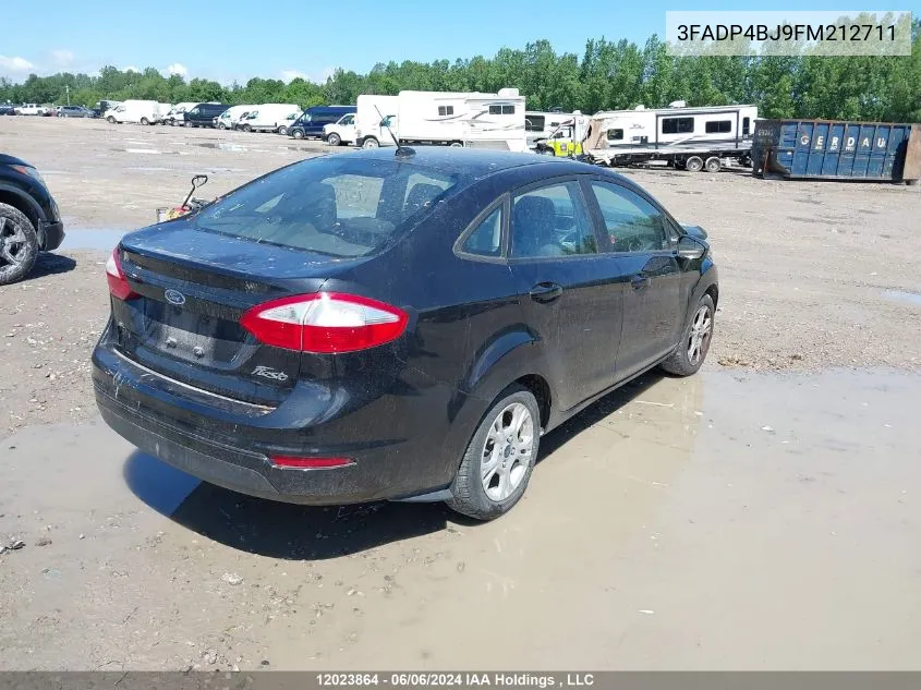 2015 Ford Fiesta Se VIN: 3FADP4BJ9FM212711 Lot: 12023864