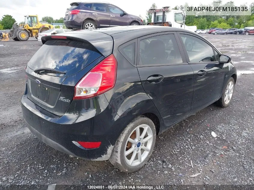 2015 Ford Fiesta Se VIN: 3FADP4EJ0FM185135 Lot: 12024851