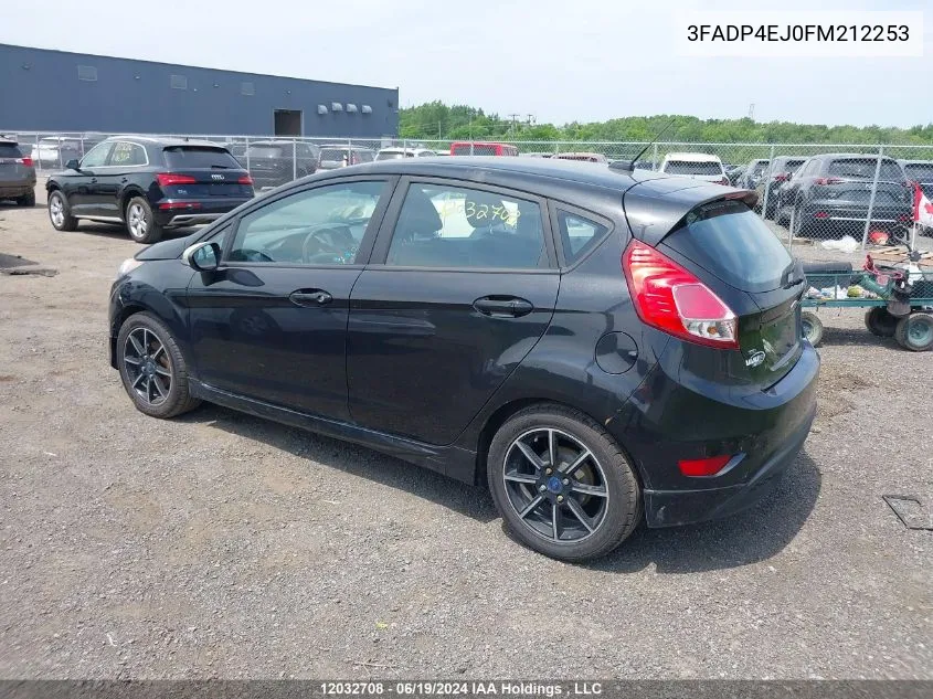 2015 Ford Fiesta Se VIN: 3FADP4EJ0FM212253 Lot: 12032708