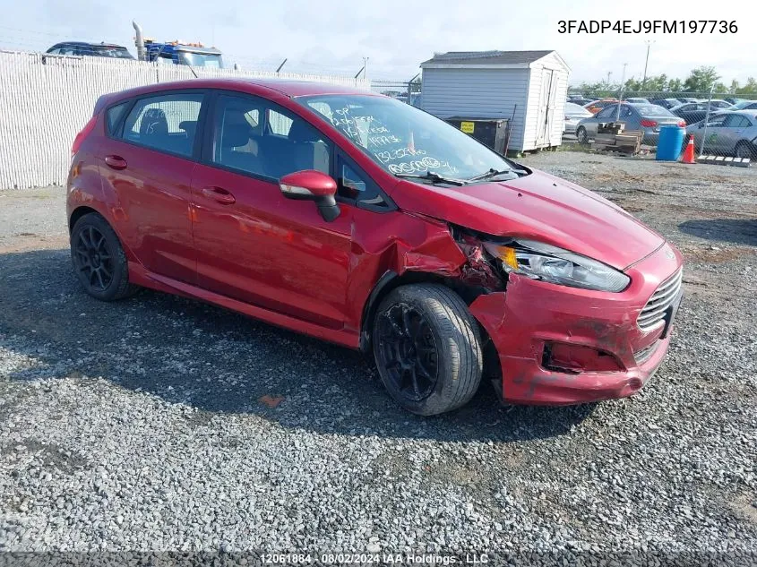 2015 Ford Fiesta Se VIN: 3FADP4EJ9FM197736 Lot: 12061884