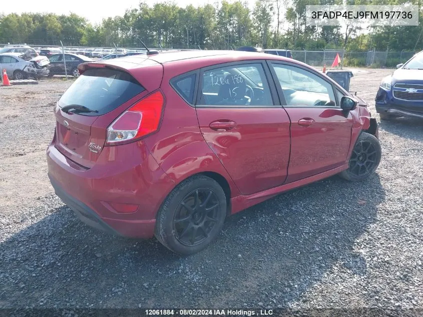 2015 Ford Fiesta Se VIN: 3FADP4EJ9FM197736 Lot: 12061884