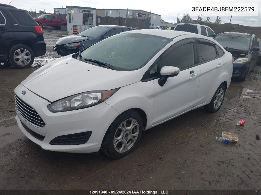 2015 Ford Fiesta Se VIN: 3FADP4BJ8FM222579 Lot: 12091948