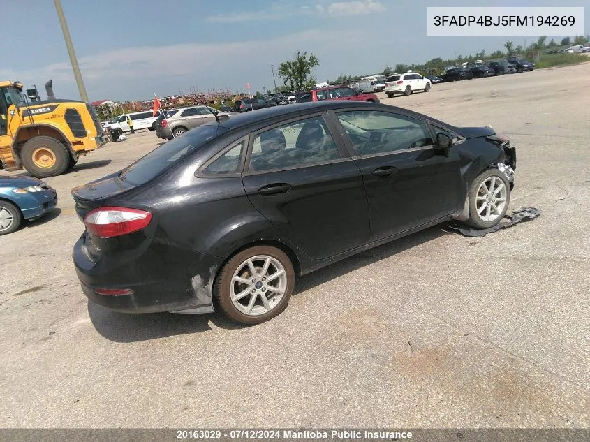 3FADP4BJ5FM194269 2015 Ford Fiesta Se