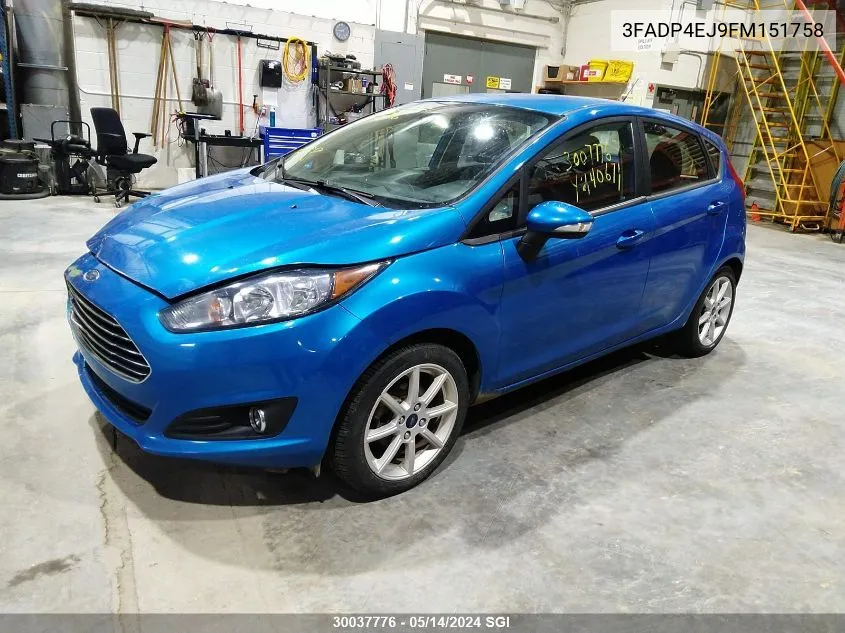 2015 Ford Fiesta Se VIN: 3FADP4EJ9FM151758 Lot: 30037776