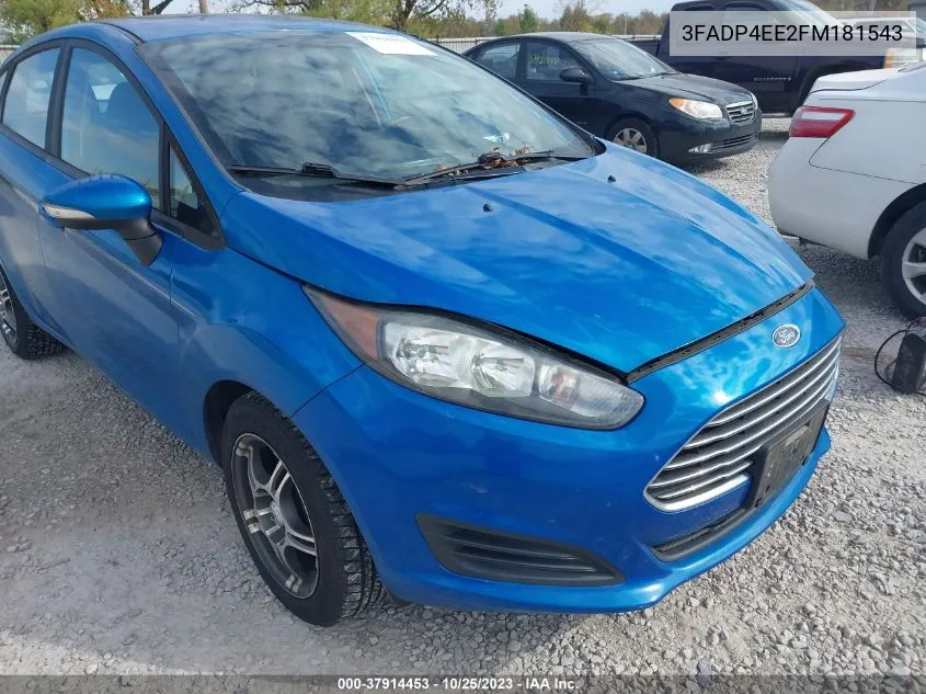 2015 Ford Fiesta Se VIN: 3FADP4EE2FM181543 Lot: 37914453