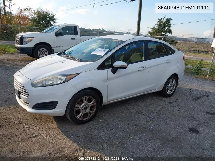 2015 Ford Fiesta Se VIN: 3FADP4BJ1FM191112 Lot: 37973312