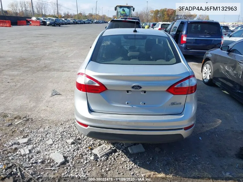 2015 Ford Fiesta S VIN: 3FADP4AJ6FM132963 Lot: 38022478