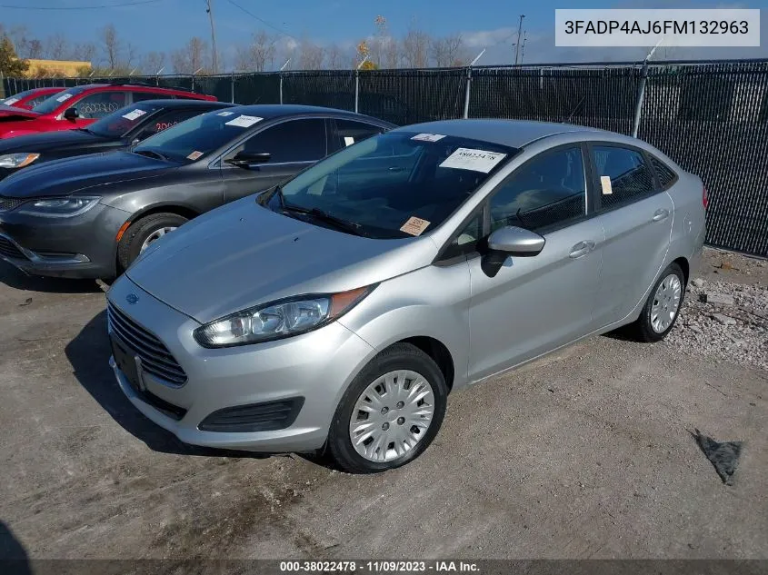 2015 Ford Fiesta S VIN: 3FADP4AJ6FM132963 Lot: 38022478