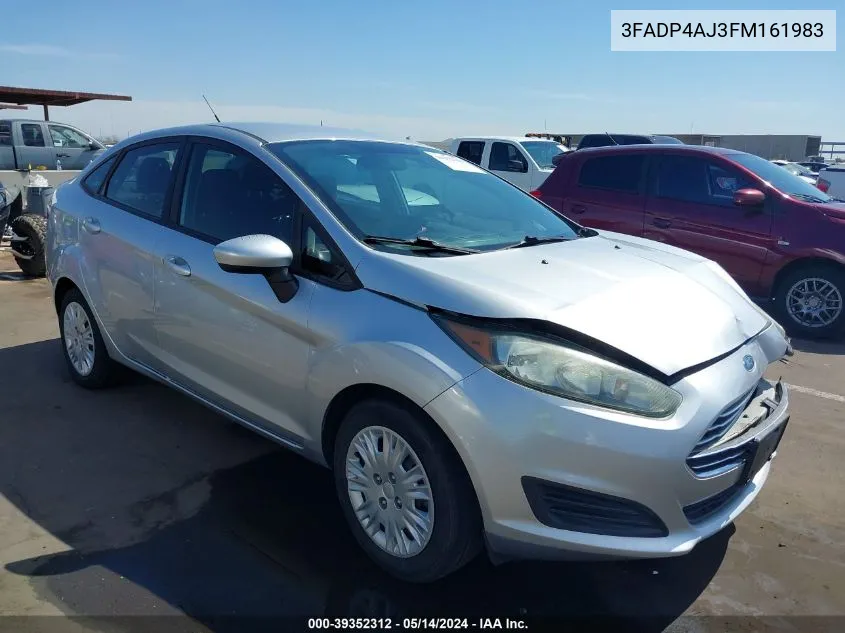 2015 Ford Fiesta S VIN: 3FADP4AJ3FM161983 Lot: 39352312