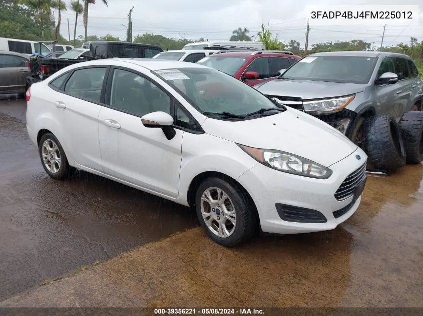 2015 Ford Fiesta Se VIN: 3FADP4BJ4FM225012 Lot: 39356221