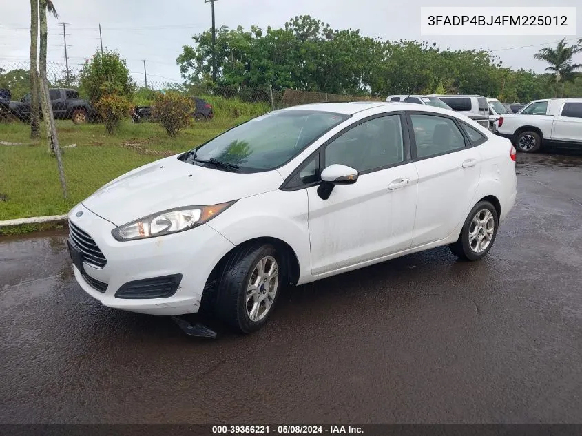 2015 Ford Fiesta Se VIN: 3FADP4BJ4FM225012 Lot: 39356221