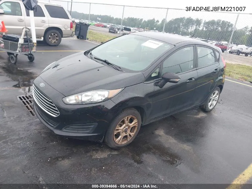 2015 Ford Fiesta Se VIN: 3FADP4EJ8FM221007 Lot: 39394666