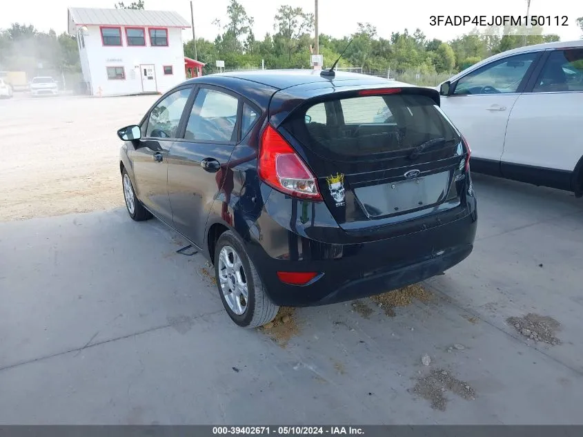 2015 Ford Fiesta Se VIN: 3FADP4EJ0FM150112 Lot: 39402671