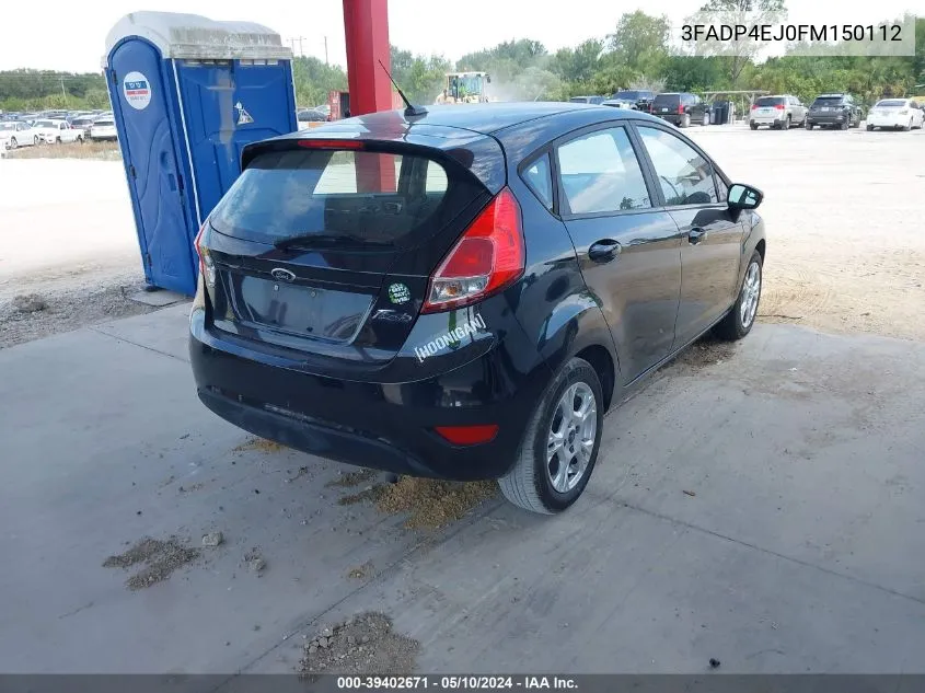 2015 Ford Fiesta Se VIN: 3FADP4EJ0FM150112 Lot: 39402671