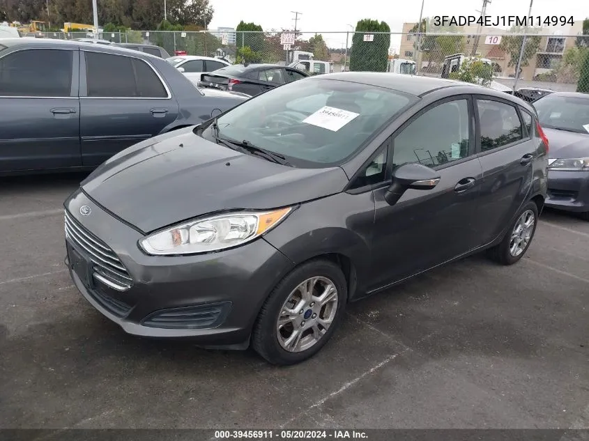 2015 Ford Fiesta Se VIN: 3FADP4EJ1FM114994 Lot: 39456911