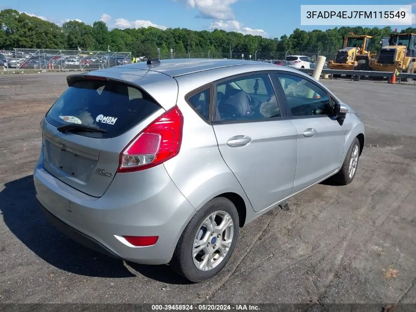 2015 Ford Fiesta Se VIN: 3FADP4EJ7FM115549 Lot: 39458924