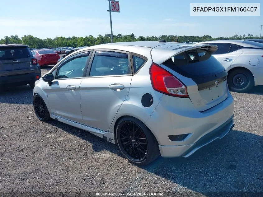 2015 Ford Fiesta St VIN: 3FADP4GX1FM160407 Lot: 39462506