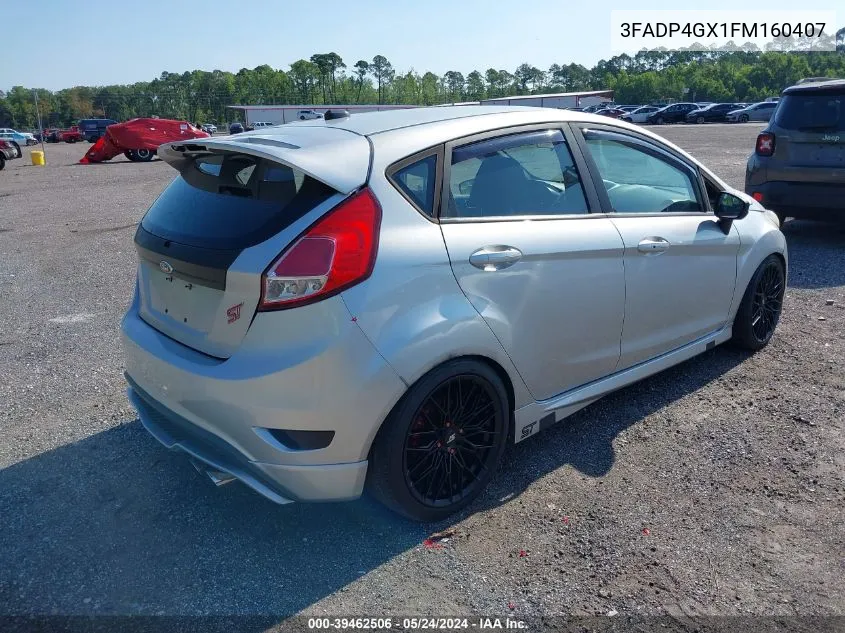 2015 Ford Fiesta St VIN: 3FADP4GX1FM160407 Lot: 39462506