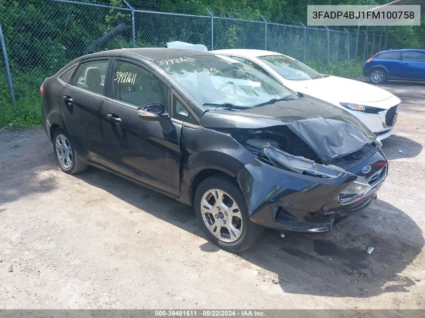 3FADP4BJ1FM100758 2015 Ford Fiesta Se