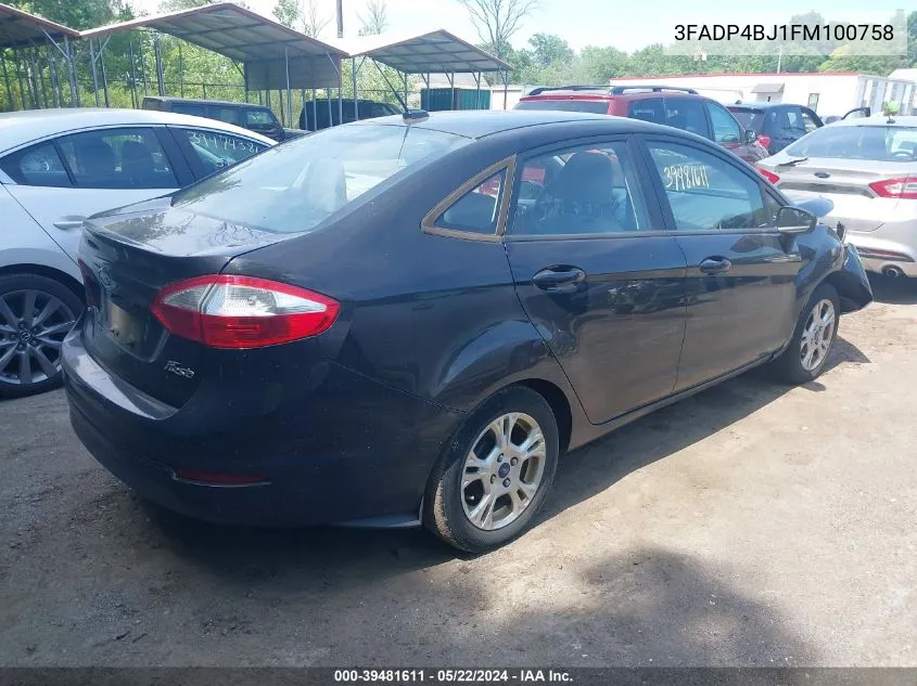 3FADP4BJ1FM100758 2015 Ford Fiesta Se