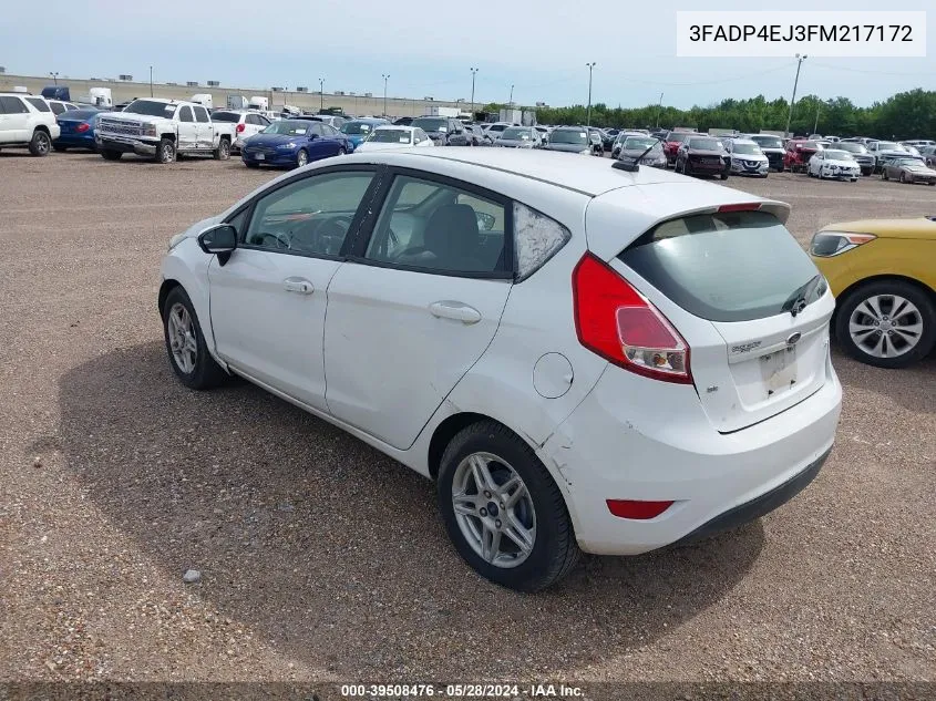 2015 Ford Fiesta Se VIN: 3FADP4EJ3FM217172 Lot: 39508476