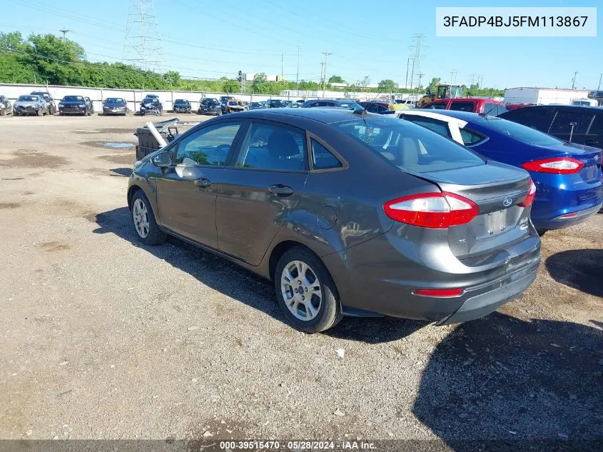 2015 Ford Fiesta Se VIN: 3FADP4BJ5FM113867 Lot: 39515470