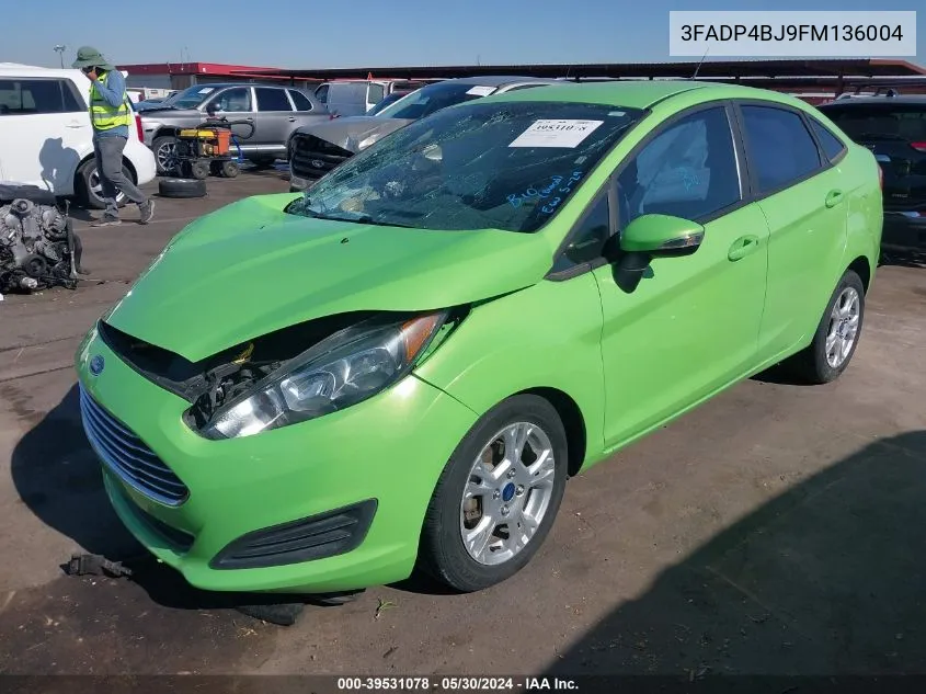 2015 Ford Fiesta Se VIN: 3FADP4BJ9FM136004 Lot: 39531078