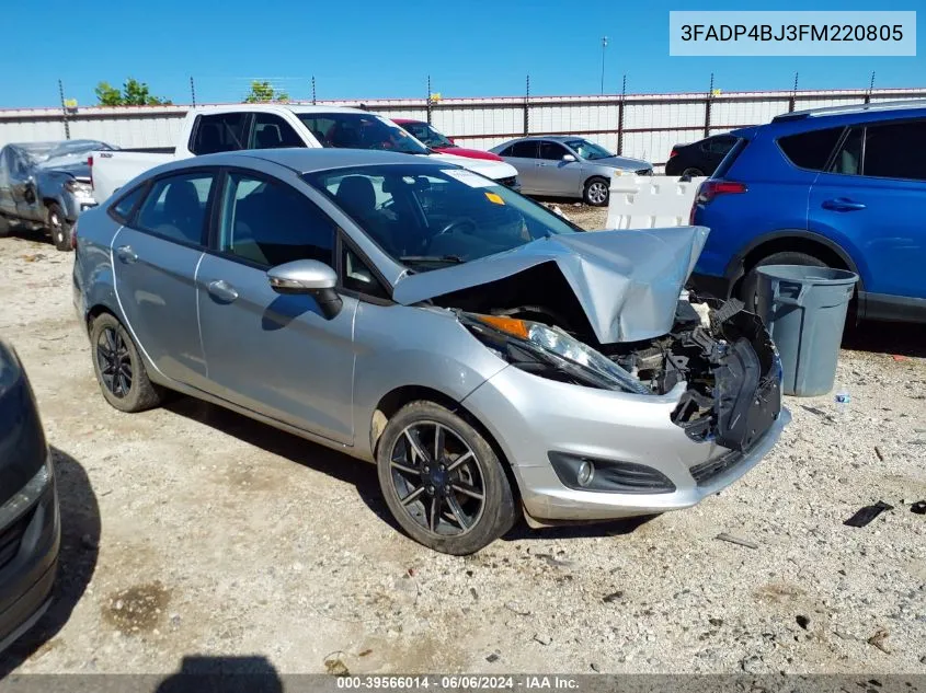 2015 Ford Fiesta Se VIN: 3FADP4BJ3FM220805 Lot: 39566014