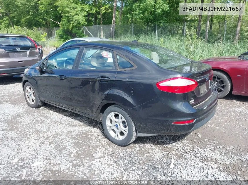 2015 Ford Fiesta Se VIN: 3FADP4BJ0FM221667 Lot: 39571561