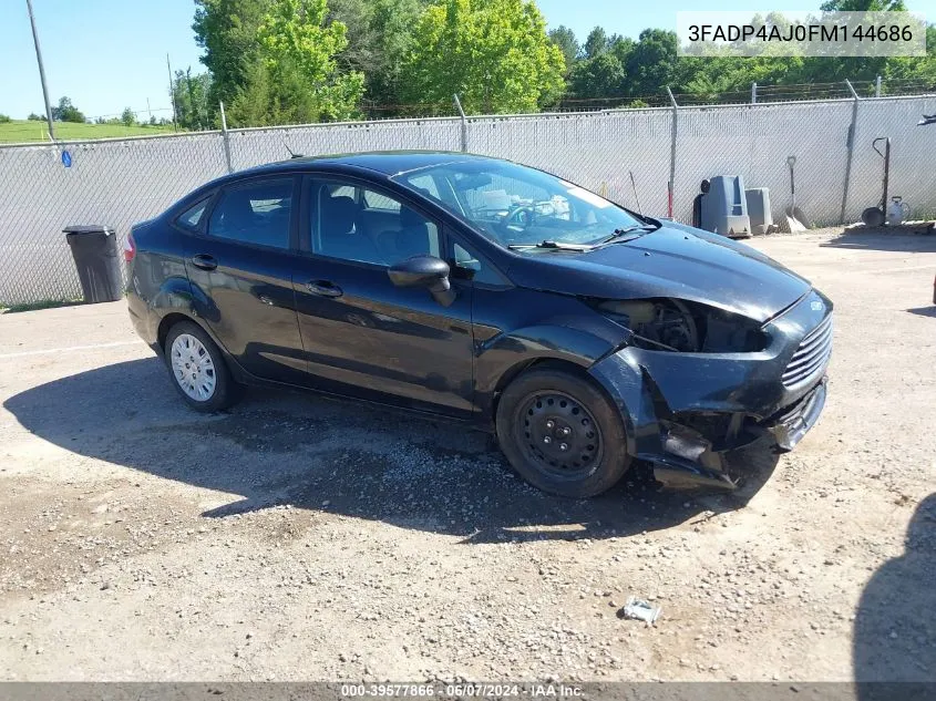 2015 Ford Fiesta S VIN: 3FADP4AJ0FM144686 Lot: 39577866