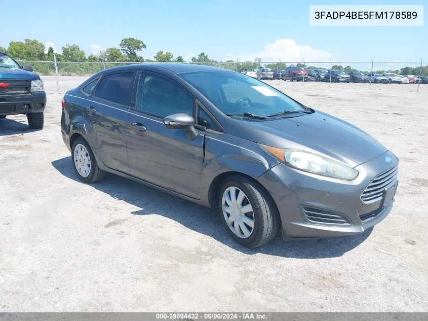 2015 Ford Fiesta Se VIN: 3FADP4BE5FM178589 Lot: 39594432